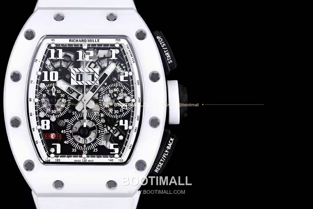 리차드밀 RM11-FM 플라이백 크로노그래프 카본 세라믹 스켈레톤 오토매틱 Richard Mille RM11-FM Flyback Chronograph Carbon Ceramic Skeleton Automatic 50mm 2