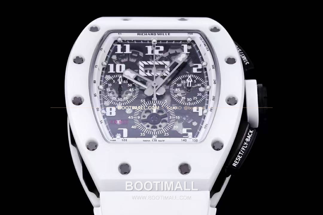 리차드밀 RM11-FM 플라이백 크로노그래프 카본 세라믹 스켈레톤 오토매틱 Richard Mille RM11-FM Flyback Chronograph Carbon Ceramic Skeleton Automatic 50mm 3