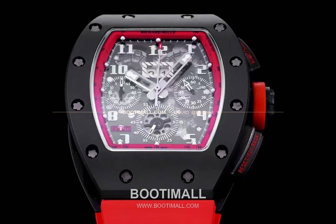 리차드밀 RM11-FM 플라이백 크로노그래프 카본 세라믹 스켈레톤 오토매틱 Richard Mille RM11-FM Flyback Chronograph Carbon Ceramic Skeleton Automatic 50mm 3