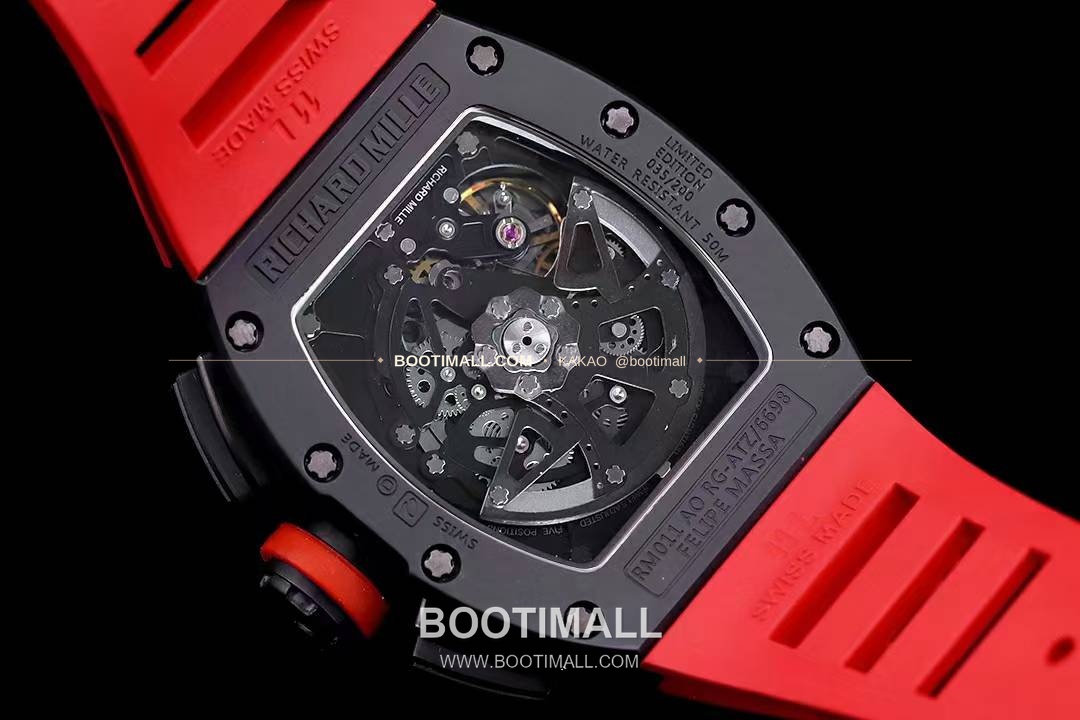 리차드밀 RM11-FM 플라이백 크로노그래프 카본 세라믹 스켈레톤 오토매틱 Richard Mille RM11-FM Flyback Chronograph Carbon Ceramic Skeleton Automatic 50mm 7