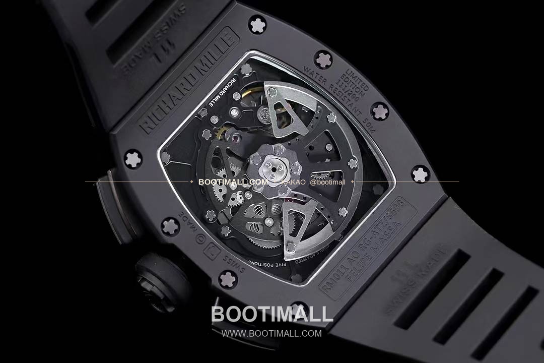 리차드밀 RM11-FM 플라이백 크로노그래프 카본 세라믹 스켈레톤 오토매틱 Richard Mille RM11-FM Flyback Chronograph Carbon Ceramic Skeleton Automatic 50mm 7