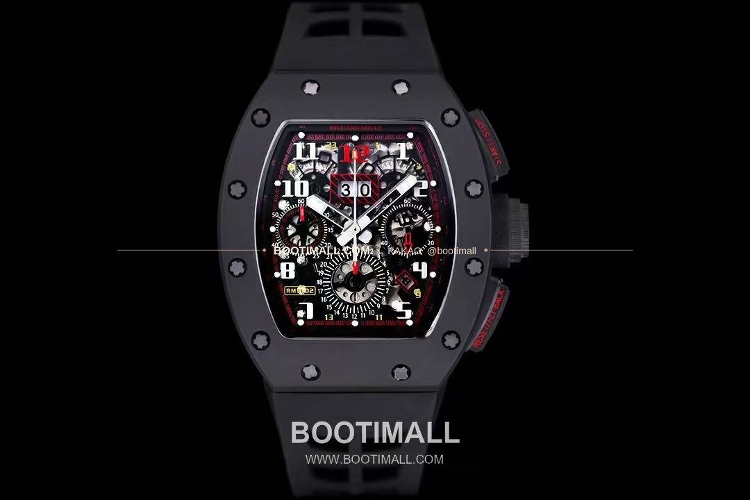 리차드밀 RM11-FM 플라이백 크로노그래프 카본 세라믹 스켈레톤 오토매틱 Richard Mille RM11-FM Flyback Chronograph Carbon Ceramic Skeleton Automatic 50mm 1