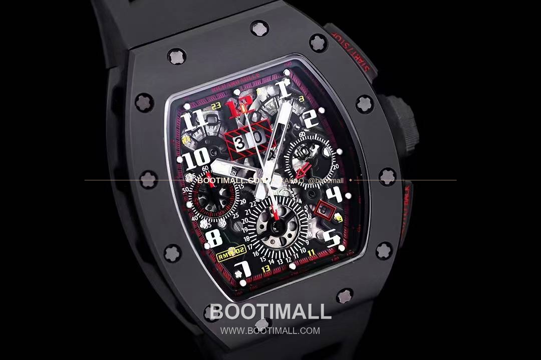리차드밀 RM11-FM 플라이백 크로노그래프 카본 세라믹 스켈레톤 오토매틱 Richard Mille RM11-FM Flyback Chronograph Carbon Ceramic Skeleton Automatic 50mm 4