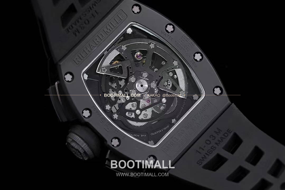 리차드밀 RM11-FM 플라이백 크로노그래프 카본 세라믹 스켈레톤 오토매틱 Richard Mille RM11-FM Flyback Chronograph Carbon Ceramic Skeleton Automatic 50mm 7