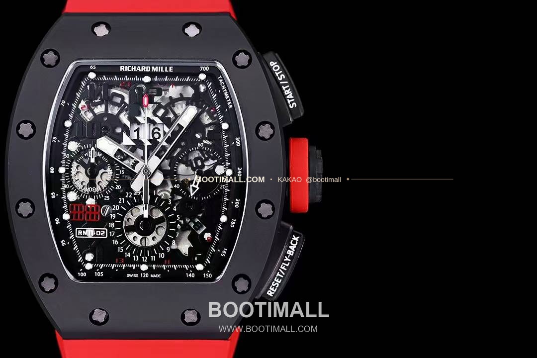 리차드밀 RM11-FM 플라이백 크로노그래프 카본 세라믹 스켈레톤 오토매틱 Richard Mille RM11-FM Flyback Chronograph Carbon Ceramic Skeleton Automatic 50mm 2