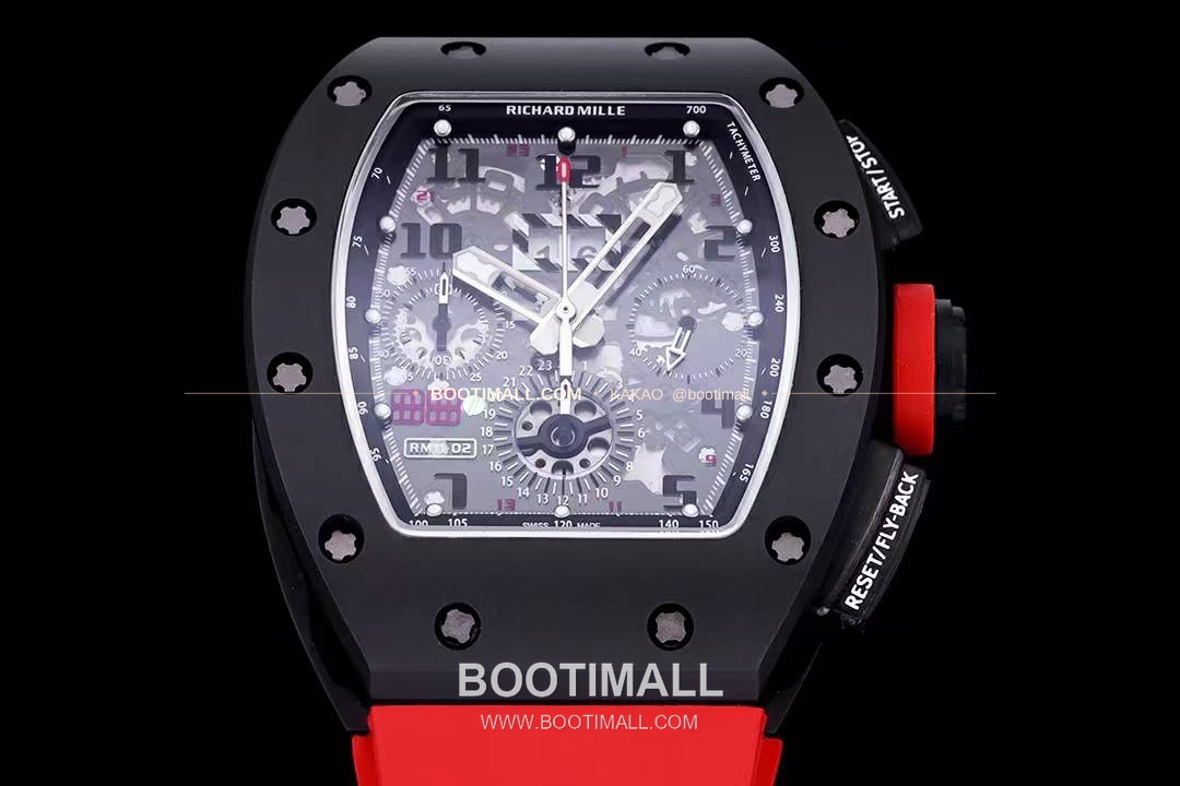 리차드밀 RM11-FM 플라이백 크로노그래프 카본 세라믹 스켈레톤 오토매틱 Richard Mille RM11-FM Flyback Chronograph Carbon Ceramic Skeleton Automatic 50mm 3