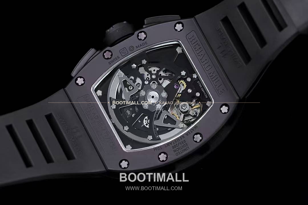 리차드밀 RM11-FM 플라이백 크로노그래프 카본 세라믹 스켈레톤 오토매틱 Richard Mille RM11-FM Flyback Chronograph Carbon Ceramic Skeleton Automatic 50mm 7