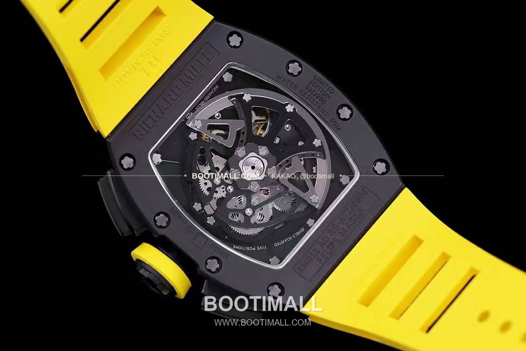 리차드밀 RM11-FM 플라이백 크로노그래프 카본 세라믹 스켈레톤 오토매틱 Richard Mille RM11-FM Flyback Chronograph Carbon Ceramic Skeleton Automatic 50mm 7