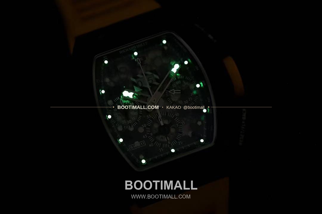 리차드밀 RM11-FM 플라이백 크로노그래프 카본 세라믹 스켈레톤 오토매틱 Richard Mille RM11-FM Flyback Chronograph Carbon Ceramic Skeleton Automatic 50mm 9