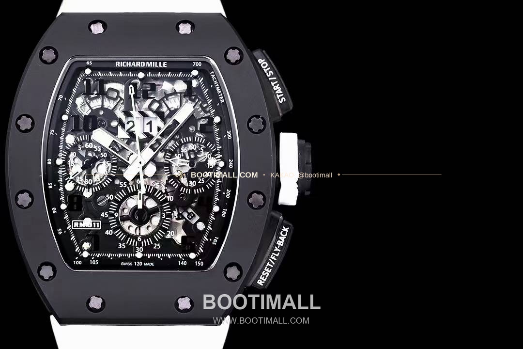 리차드밀 RM11-FM 플라이백 크로노그래프 카본 세라믹 스켈레톤 오토매틱 Richard Mille RM11-FM Flyback Chronograph Carbon Ceramic Skeleton Automatic 50mm 2