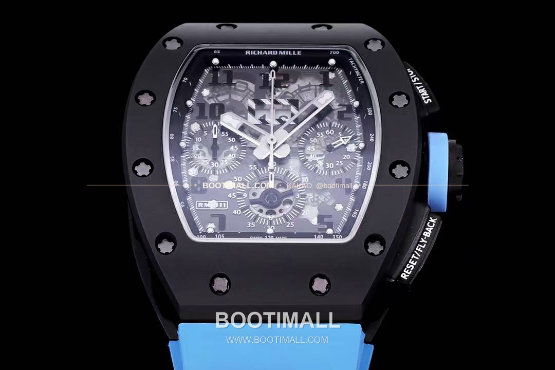 리차드밀 RM11-FM 플라이백 크로노그래프 카본 세라믹 스켈레톤 오토매틱 Richard Mille RM11-FM Flyback Chronograph Carbon Ceramic Skeleton Automatic 50mm 3