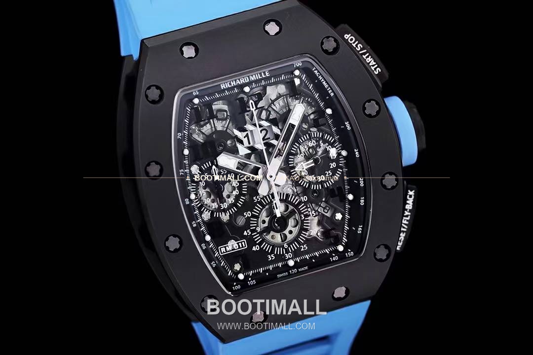 리차드밀 RM11-FM 플라이백 크로노그래프 카본 세라믹 스켈레톤 오토매틱 Richard Mille RM11-FM Flyback Chronograph Carbon Ceramic Skeleton Automatic 50mm 4