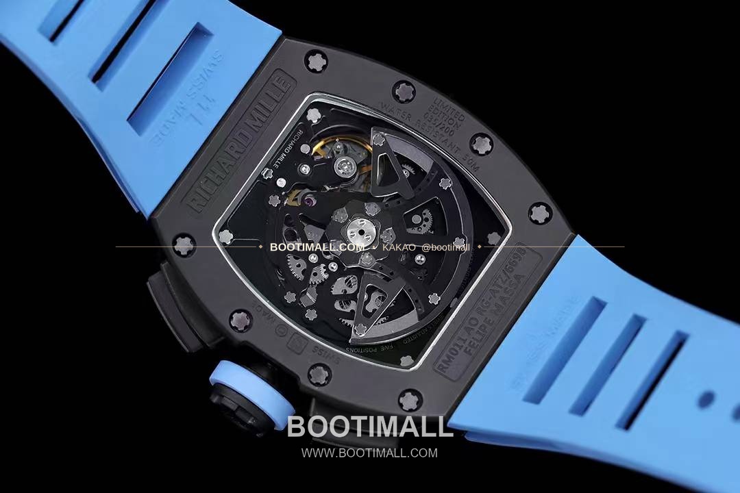 리차드밀 RM11-FM 플라이백 크로노그래프 카본 세라믹 스켈레톤 오토매틱 Richard Mille RM11-FM Flyback Chronograph Carbon Ceramic Skeleton Automatic 50mm 7