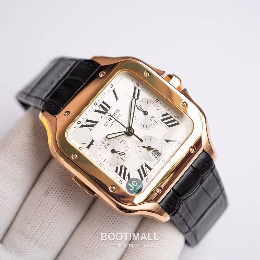 까르띠에 산토스 드 까르띠에 크로노그래프 블랙다이얼 오토매틱 Cartier Santos de Cartier Chronograph Black Dial Automatic WSSA0017 43x51mm 4