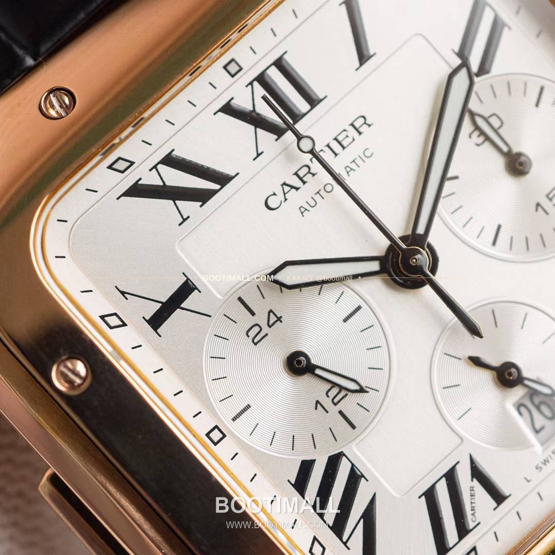 까르띠에 산토스 드 까르띠에 크로노그래프 블랙다이얼 오토매틱 Cartier Santos de Cartier Chronograph Black Dial Automatic WSSA0017 43x51mm 5