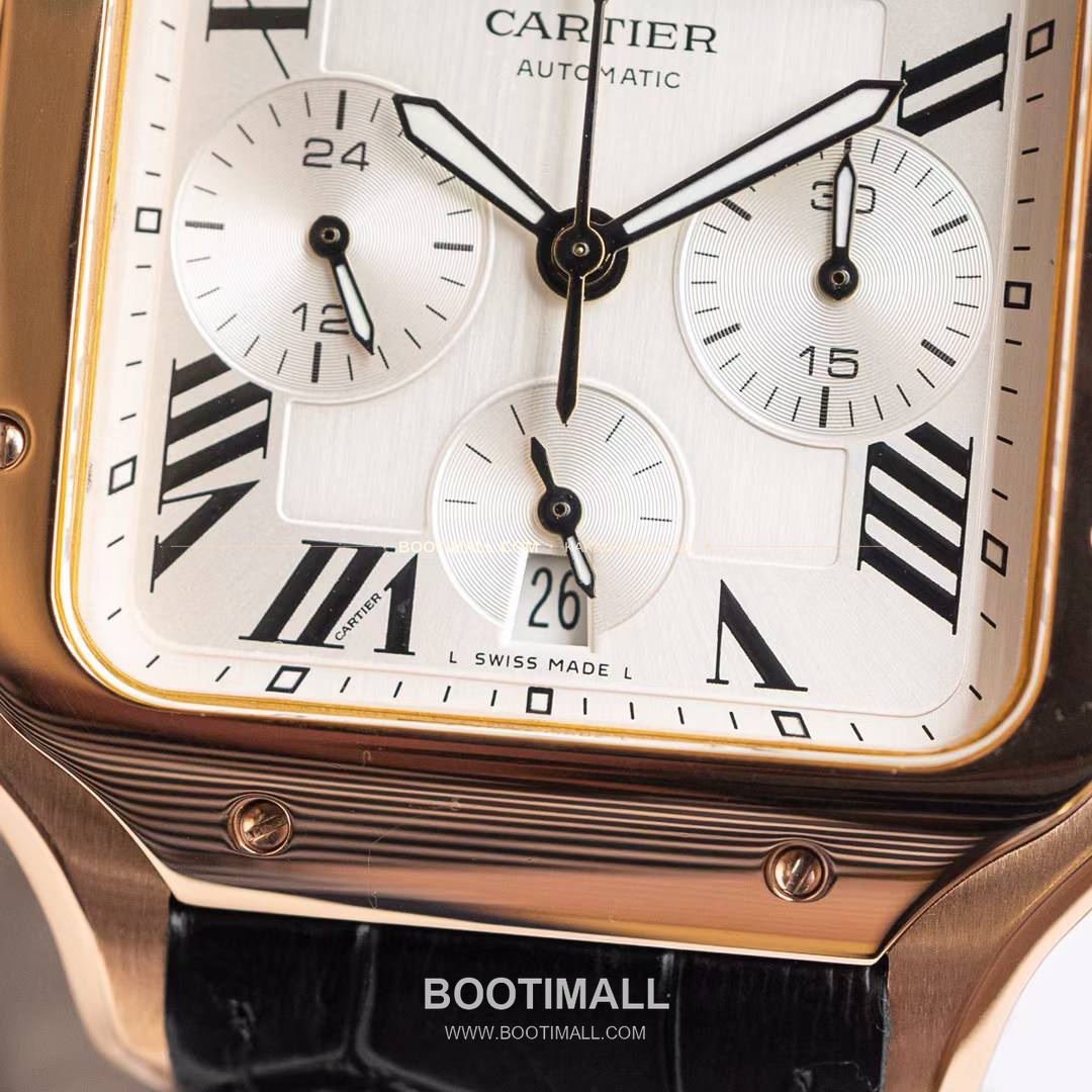 까르띠에 산토스 드 까르띠에 크로노그래프 블랙다이얼 오토매틱 Cartier Santos de Cartier Chronograph Black Dial Automatic WSSA0017 43x51mm 6