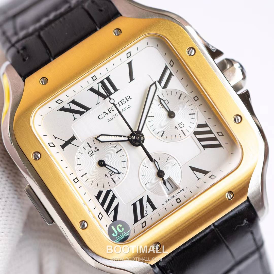 까르띠에 산토스 드 까르띠에 크로노그래프 블랙다이얼 오토매틱 Cartier Santos de Cartier Chronograph Black Dial Automatic WSSA0017 43x51mm 2