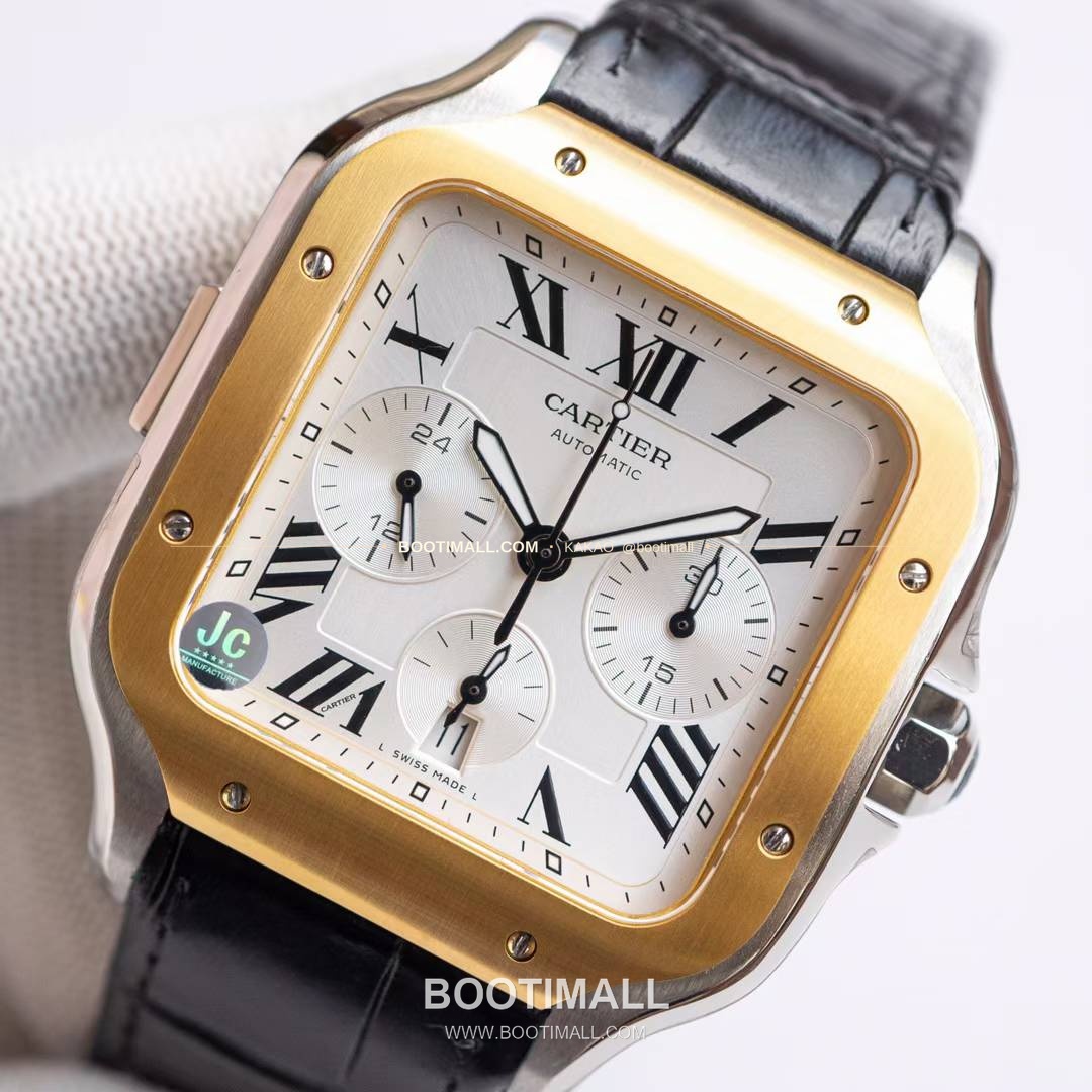 까르띠에 산토스 드 까르띠에 크로노그래프 블랙다이얼 오토매틱 Cartier Santos de Cartier Chronograph Black Dial Automatic WSSA0017 43x51mm 3