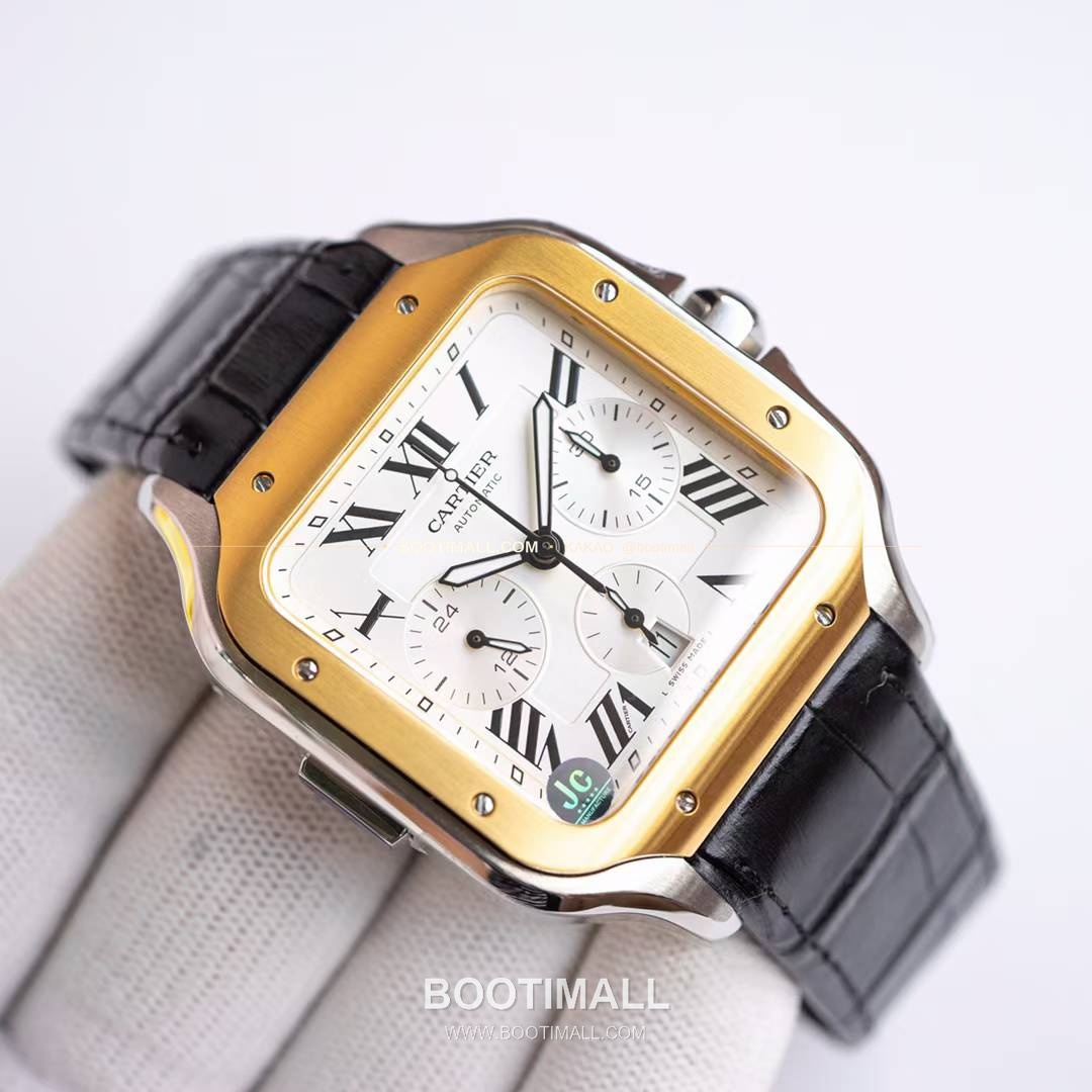 까르띠에 산토스 드 까르띠에 크로노그래프 블랙다이얼 오토매틱 Cartier Santos de Cartier Chronograph Black Dial Automatic WSSA0017 43x51mm 4