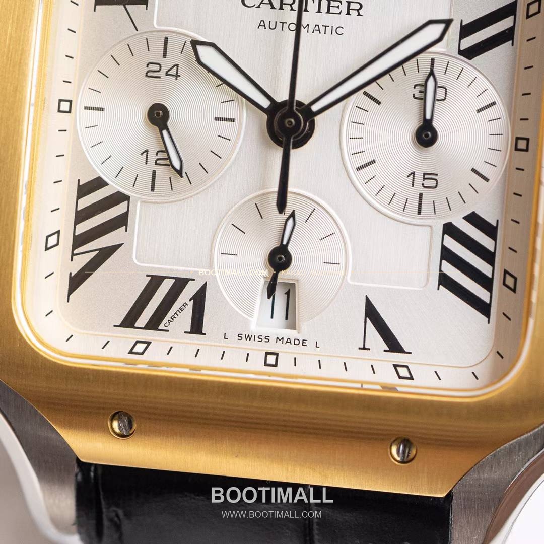 까르띠에 산토스 드 까르띠에 크로노그래프 블랙다이얼 오토매틱 Cartier Santos de Cartier Chronograph Black Dial Automatic WSSA0017 43x51mm 6