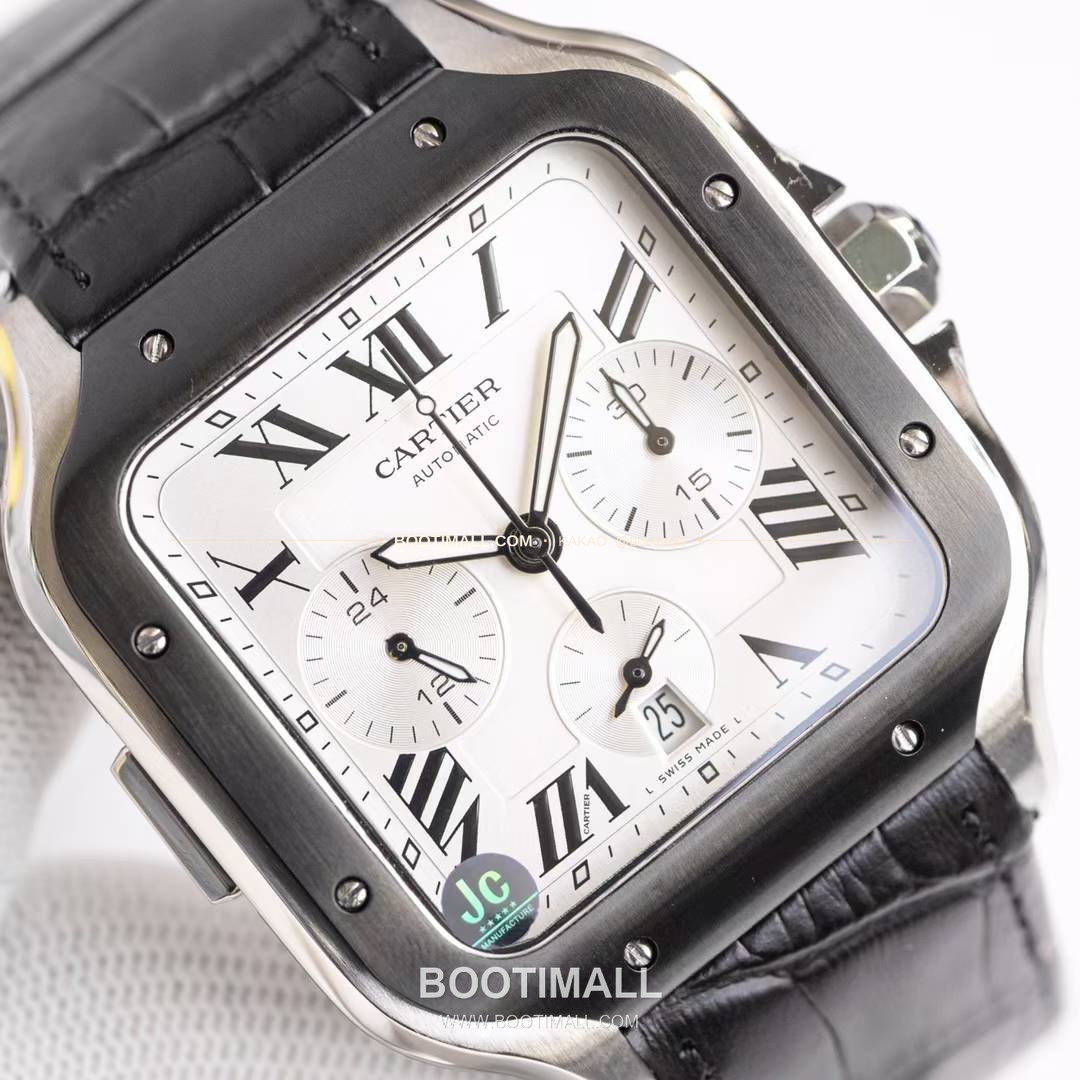 까르띠에 산토스 드 까르띠에 크로노그래프 블랙다이얼 오토매틱 Cartier Santos de Cartier Chronograph Black Dial Automatic WSSA0017 43x51mm 2