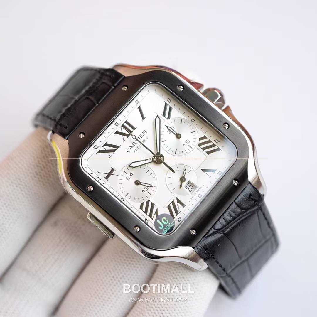 까르띠에 산토스 드 까르띠에 크로노그래프 블랙다이얼 오토매틱 Cartier Santos de Cartier Chronograph Black Dial Automatic WSSA0017 43x51mm 4