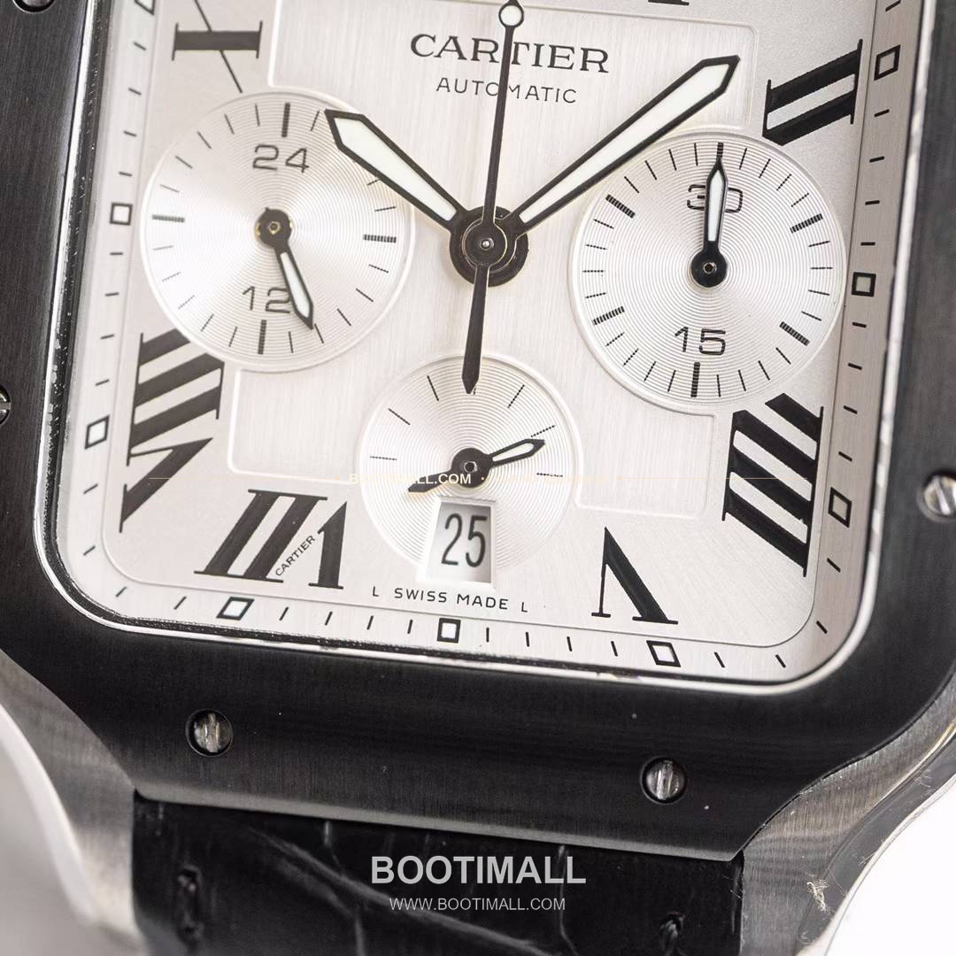까르띠에 산토스 드 까르띠에 크로노그래프 블랙다이얼 오토매틱 Cartier Santos de Cartier Chronograph Black Dial Automatic WSSA0017 43x51mm 6