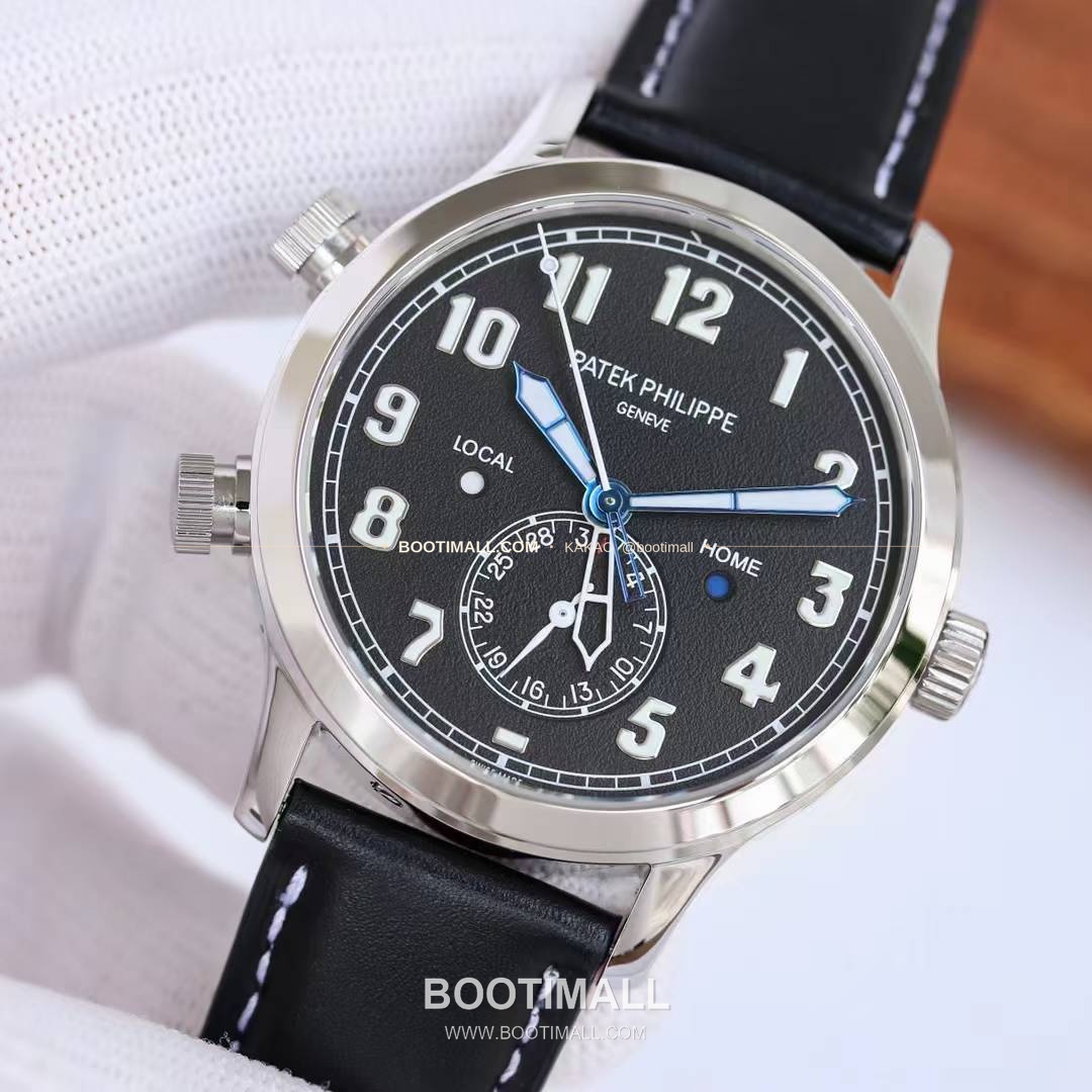 파텍필립 칼라트라바 파일럿 트래블타임 듀얼타임 블루다이얼 오토매틱 Patek Philippe Calatrava Pilot Travel Time Dual Time Blue Dial Automatic Ref.5524 42mm 3
