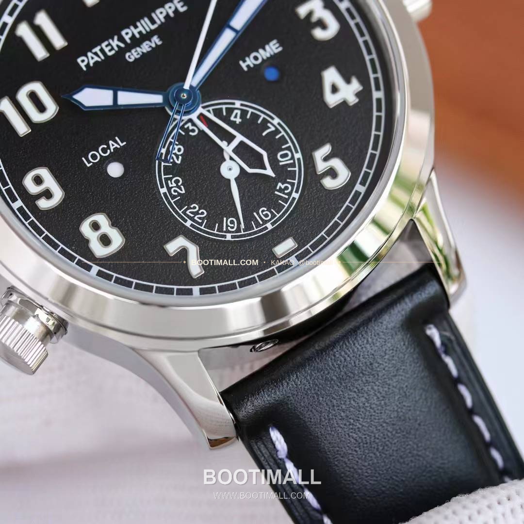 파텍필립 칼라트라바 파일럿 트래블타임 듀얼타임 블루다이얼 오토매틱 Patek Philippe Calatrava Pilot Travel Time Dual Time Blue Dial Automatic Ref.5524 42mm 6