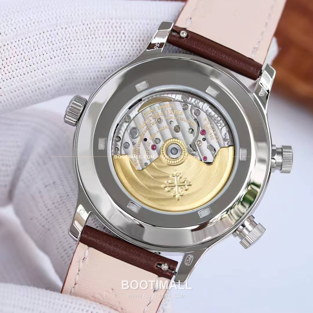 파텍필립 칼라트라바 파일럿 트래블타임 듀얼타임 블루다이얼 오토매틱 Patek Philippe Calatrava Pilot Travel Time Dual Time Blue Dial Automatic Ref.5524 42mm 8