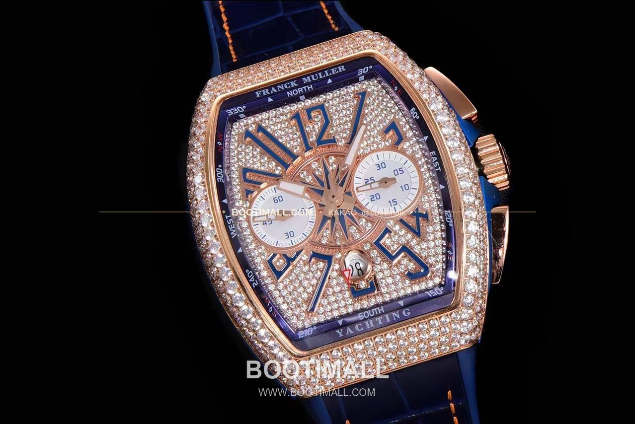 프랭크뮬러 뱅가드 요팅 V45 블루 다이얼 크로노그래프 오토매틱 Franck Muller Vanguard Yachting V45 Blue Dial Chronograph Automatic 44x54mm 2