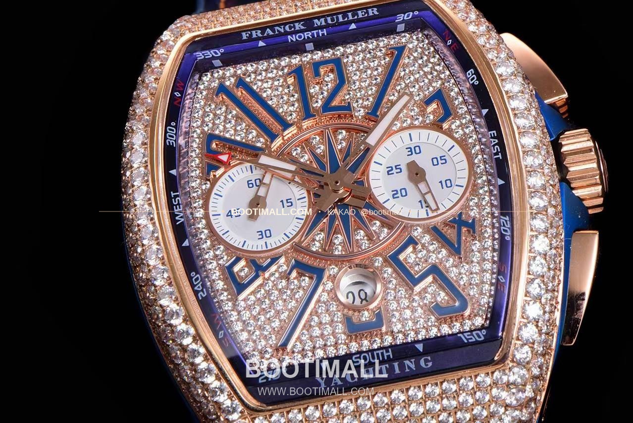 프랭크뮬러 뱅가드 요팅 V45 블루 다이얼 크로노그래프 오토매틱 Franck Muller Vanguard Yachting V45 Blue Dial Chronograph Automatic 44x54mm 5