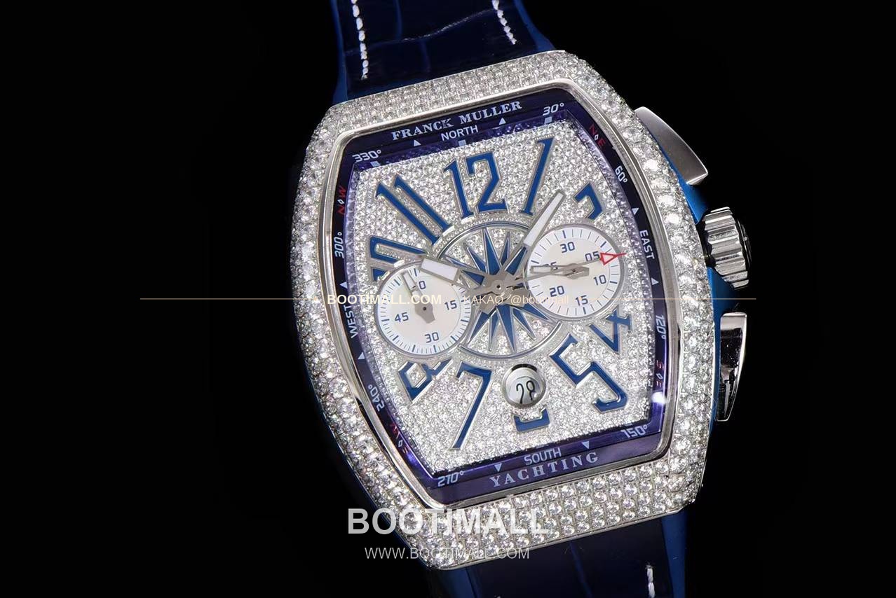 프랭크뮬러 뱅가드 요팅 V45 블루 다이얼 크로노그래프 오토매틱 Franck Muller Vanguard Yachting V45 Blue Dial Chronograph Automatic 44x54mm 2