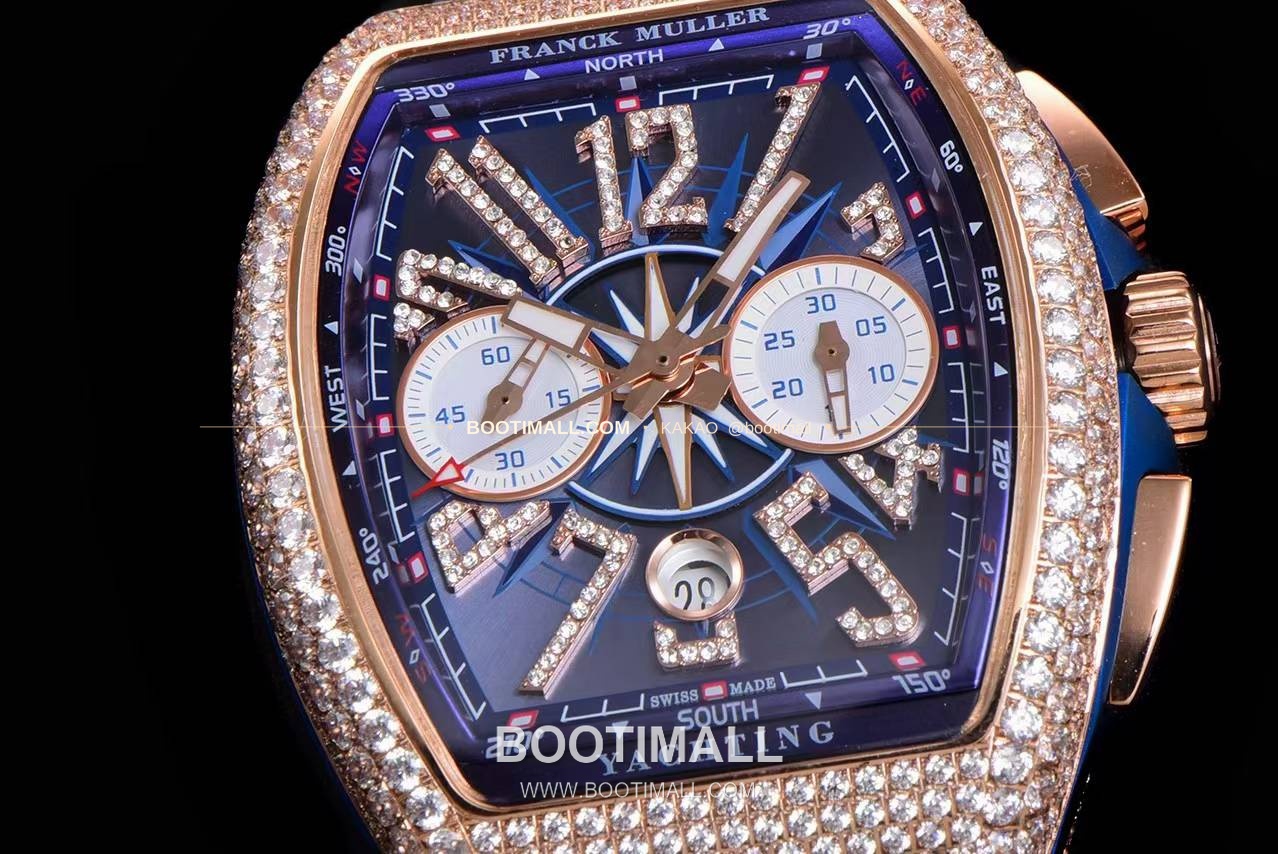 프랭크뮬러 뱅가드 요팅 V45 블루 다이얼 크로노그래프 오토매틱 Franck Muller Vanguard Yachting V45 Blue Dial Chronograph Automatic 44x54mm 4