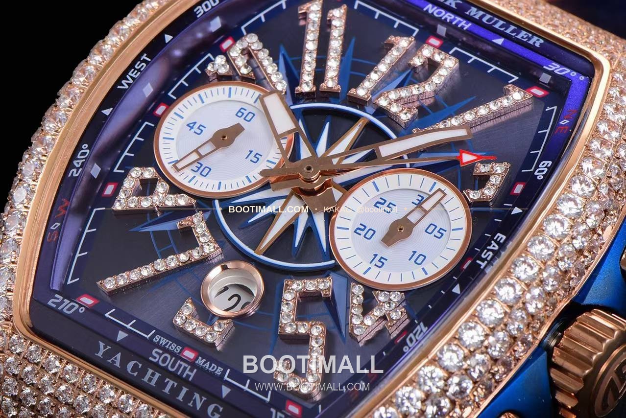 프랭크뮬러 뱅가드 요팅 V45 블루 다이얼 크로노그래프 오토매틱 Franck Muller Vanguard Yachting V45 Blue Dial Chronograph Automatic 44x54mm 5