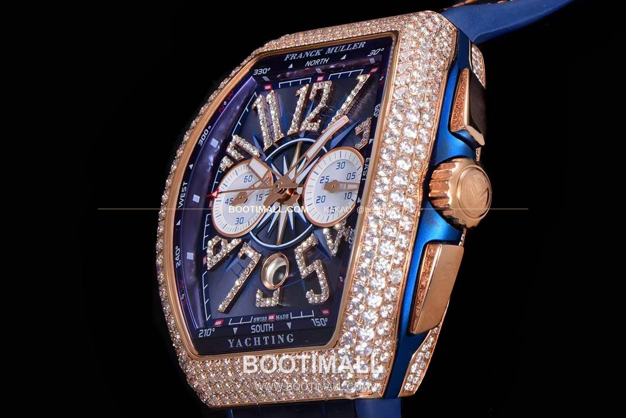 프랭크뮬러 뱅가드 요팅 V45 블루 다이얼 크로노그래프 오토매틱 Franck Muller Vanguard Yachting V45 Blue Dial Chronograph Automatic 44x54mm 7