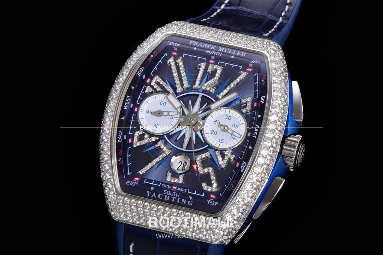 프랭크뮬러 뱅가드 요팅 V45 블루 다이얼 크로노그래프 오토매틱 Franck Muller Vanguard Yachting V45 Blue Dial Chronograph Automatic 44x54mm 3