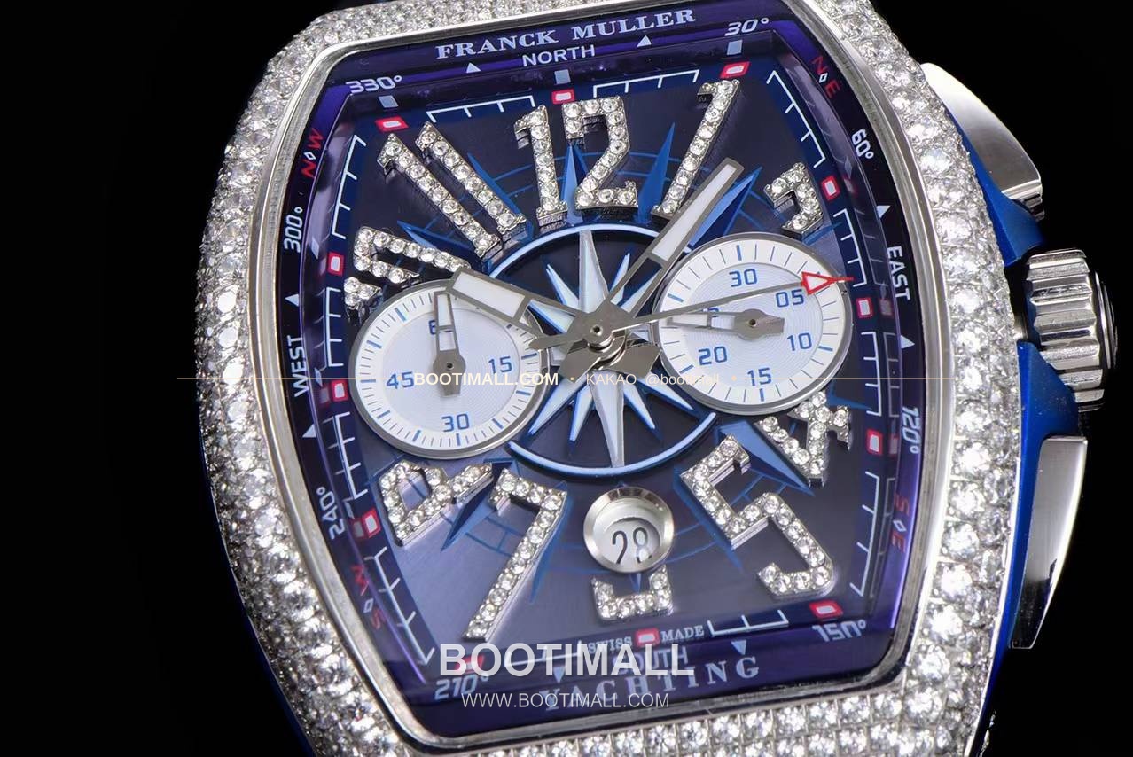 프랭크뮬러 뱅가드 요팅 V45 블루 다이얼 크로노그래프 오토매틱 Franck Muller Vanguard Yachting V45 Blue Dial Chronograph Automatic 44x54mm 4