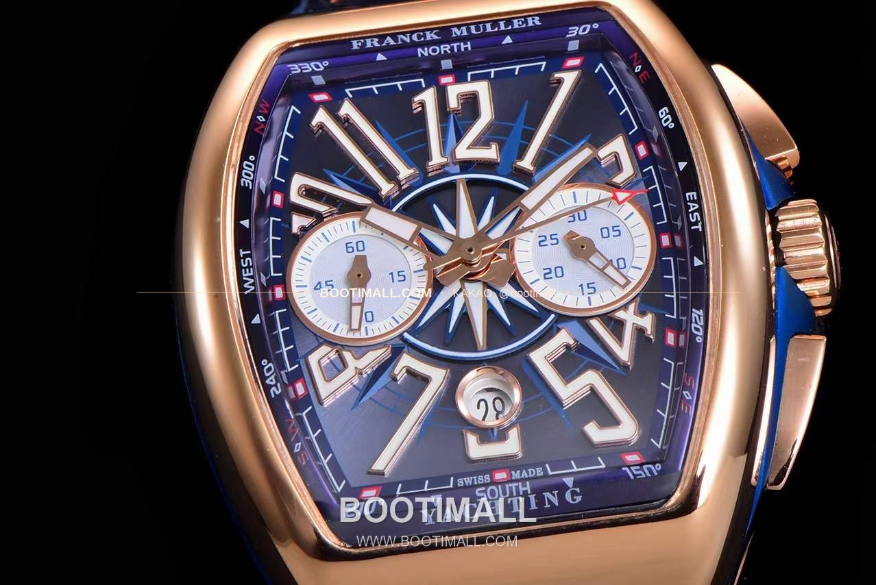 프랭크뮬러 뱅가드 요팅 V45 블루 다이얼 크로노그래프 오토매틱 Franck Muller Vanguard Yachting V45 Blue Dial Chronograph Automatic 44x54mm 4