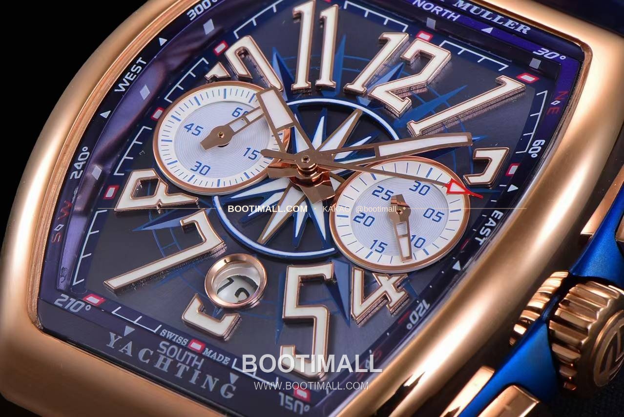 프랭크뮬러 뱅가드 요팅 V45 블루 다이얼 크로노그래프 오토매틱 Franck Muller Vanguard Yachting V45 Blue Dial Chronograph Automatic 44x54mm 5