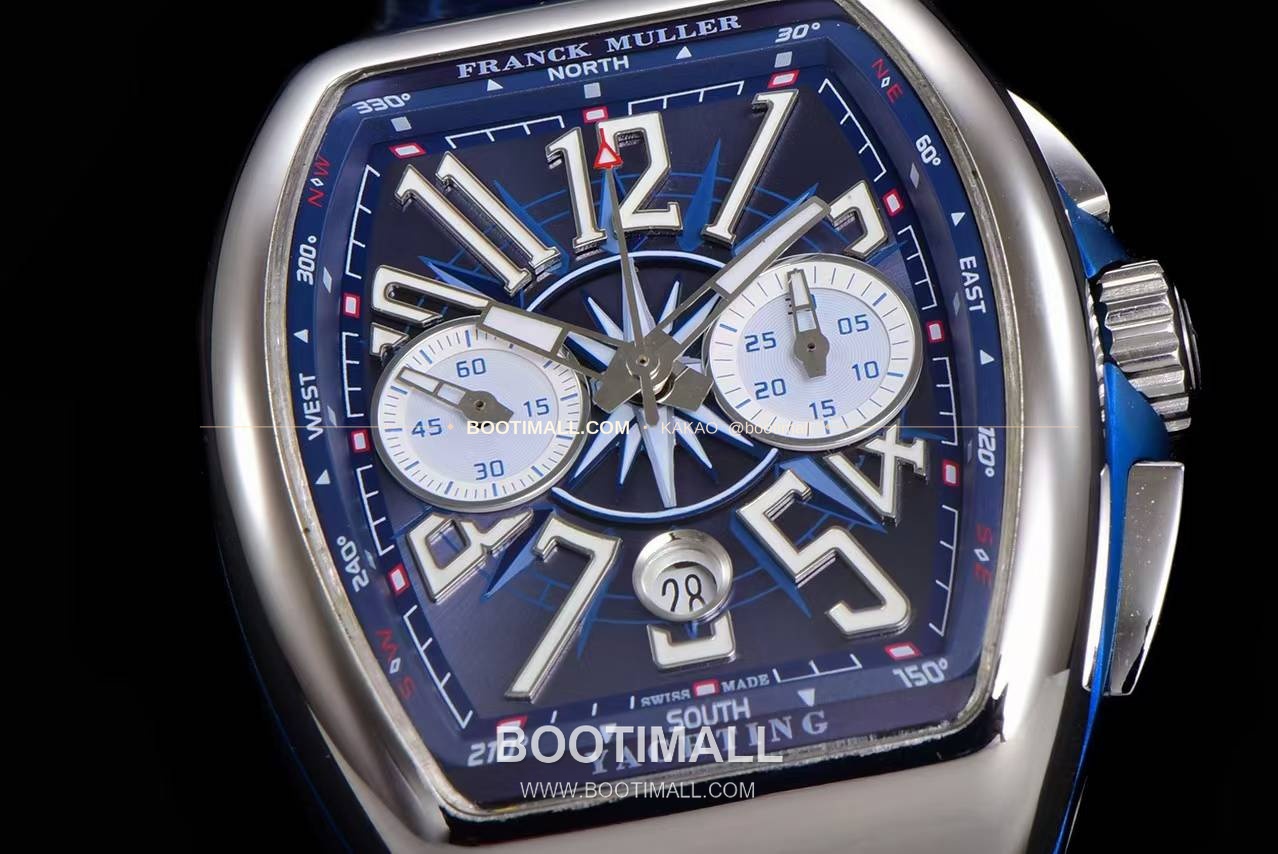 프랭크뮬러 뱅가드 요팅 V45 블루 다이얼 크로노그래프 오토매틱 Franck Muller Vanguard Yachting V45 Blue Dial Chronograph Automatic 44x54mm 4