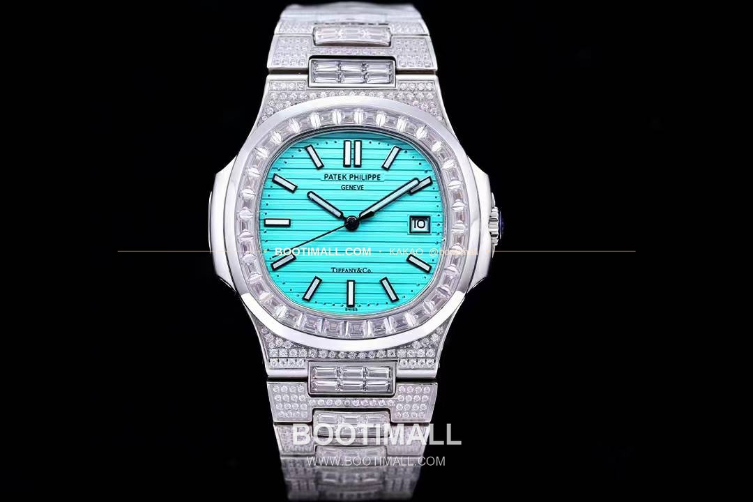 파텍필립 노틸러스 5711 풀다이아 파베 다이얼 오토매틱 Patek Philippe Nautilus 5711 Full Diamond Pave Dial Automatic 40mm 1