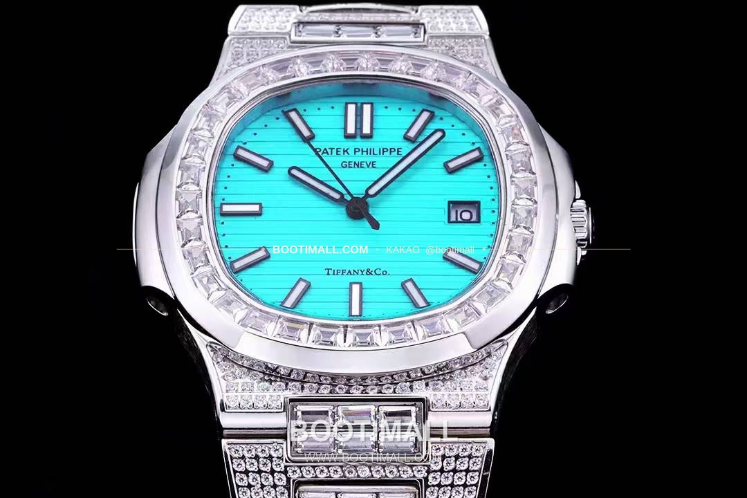 파텍필립 노틸러스 5711 풀다이아 파베 다이얼 오토매틱 Patek Philippe Nautilus 5711 Full Diamond Pave Dial Automatic 40mm 2