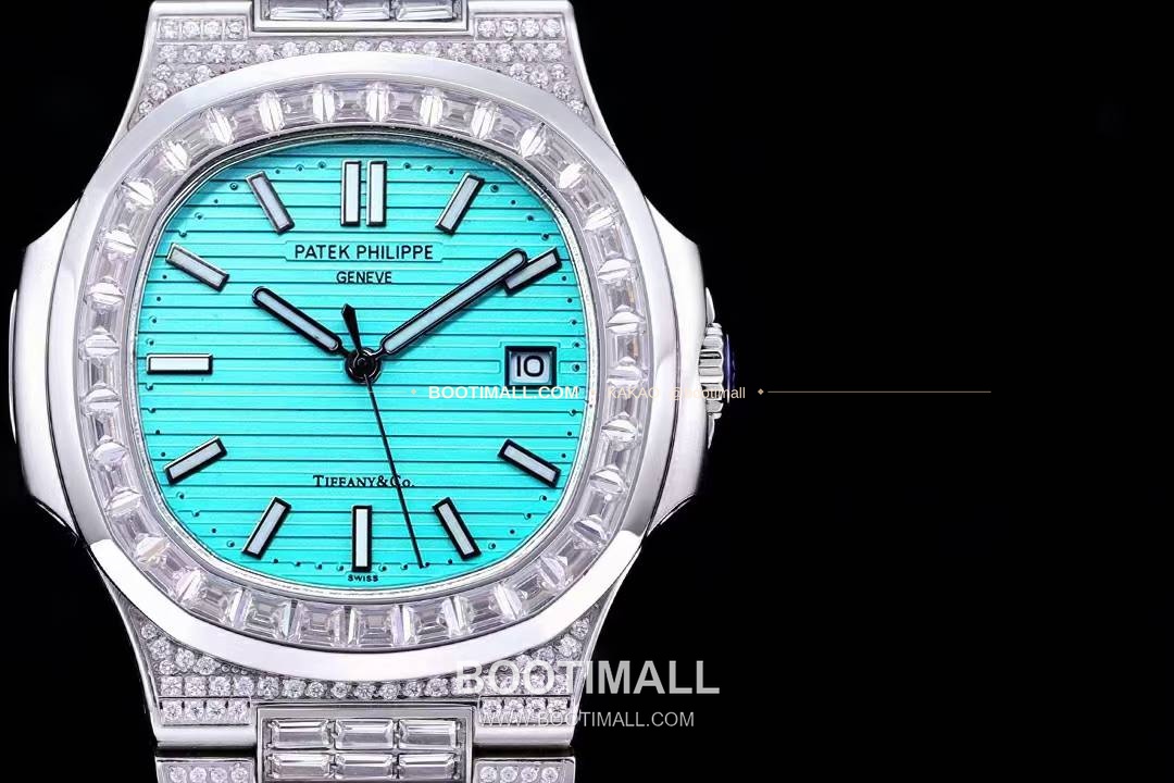 파텍필립 노틸러스 5711 풀다이아 파베 다이얼 오토매틱 Patek Philippe Nautilus 5711 Full Diamond Pave Dial Automatic 40mm 3