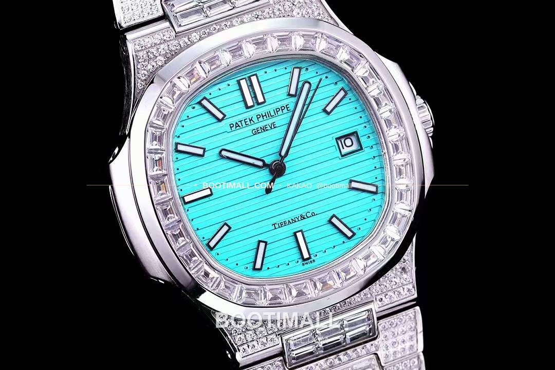 파텍필립 노틸러스 5711 풀다이아 파베 다이얼 오토매틱 Patek Philippe Nautilus 5711 Full Diamond Pave Dial Automatic 40mm 4