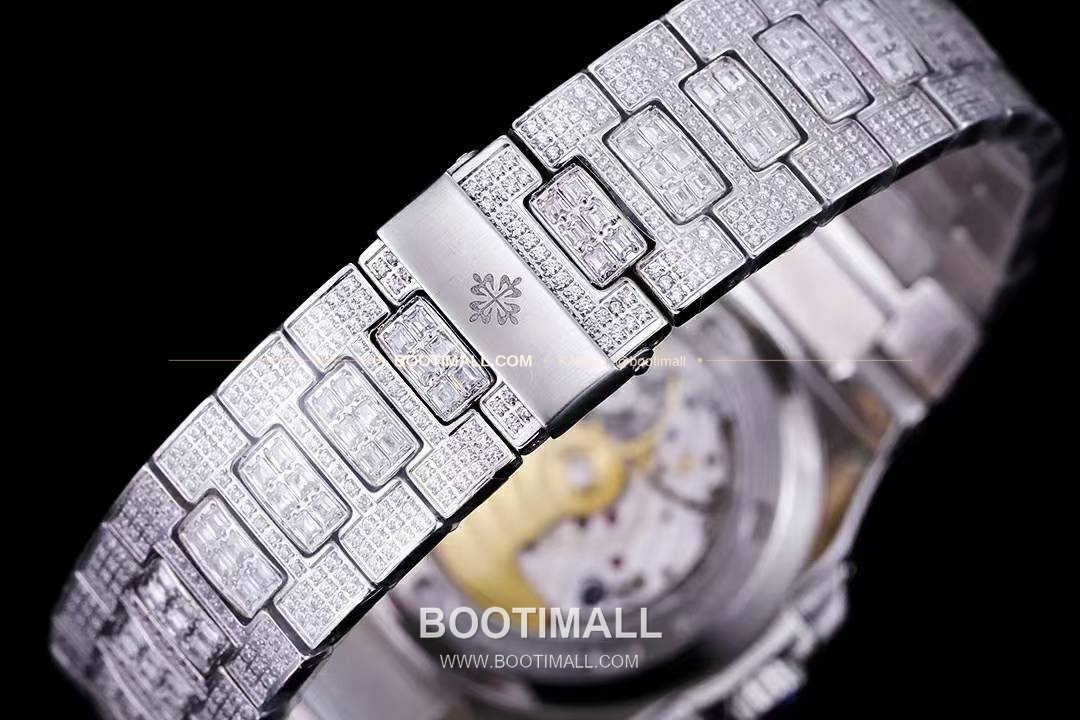 파텍필립 노틸러스 5711 풀다이아 파베 다이얼 오토매틱 Patek Philippe Nautilus 5711 Full Diamond Pave Dial Automatic 40mm 9