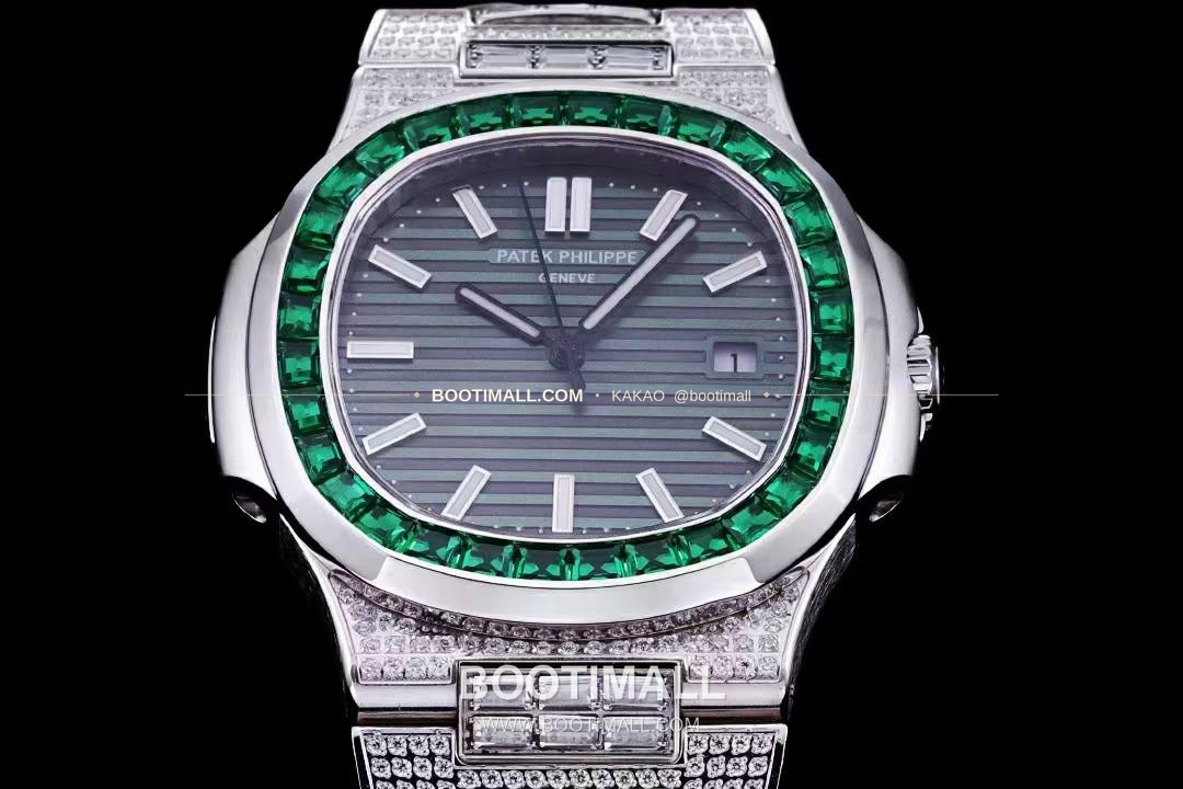파텍필립 노틸러스 5711 풀다이아 파베 다이얼 오토매틱 Patek Philippe Nautilus 5711 Full Diamond Pave Dial Automatic 40mm 2