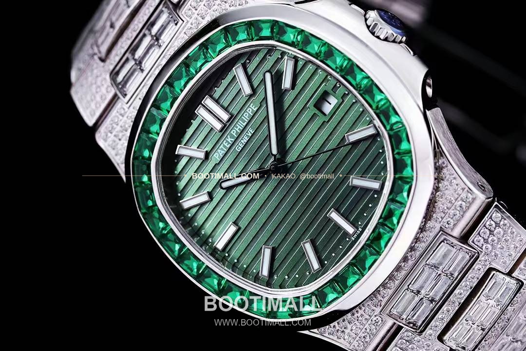 파텍필립 노틸러스 5711 풀다이아 파베 다이얼 오토매틱 Patek Philippe Nautilus 5711 Full Diamond Pave Dial Automatic 40mm 5
