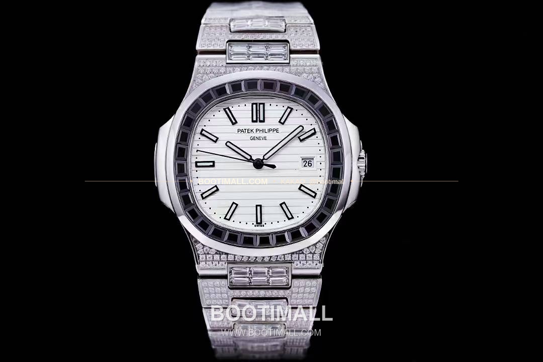 파텍필립 노틸러스 5711 풀다이아 파베 다이얼 오토매틱 Patek Philippe Nautilus 5711 Full Diamond Pave Dial Automatic 40mm 1