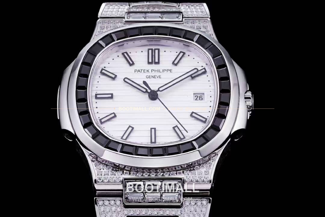 파텍필립 노틸러스 5711 풀다이아 파베 다이얼 오토매틱 Patek Philippe Nautilus 5711 Full Diamond Pave Dial Automatic 40mm 2